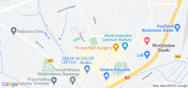 Mapa dojazdu Stare Miasto - Kościół pw. Wniebowzięcia NMP Wodzisław Śląski