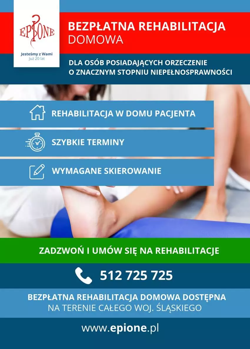 Bezpłatna rehabilitacja domowa dla osób niepełnosprawnych / fot. UM Wodzisław Śląski